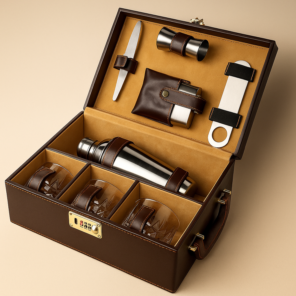 3 Glass Whiskey Bar Set
